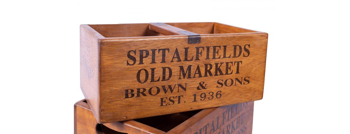 Set of 3 Large Vintage Boxes - Spitalfields